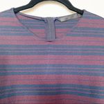 ZARA Maroon Navy Stripe Bubble Sleeve Top Size Large Photo 3