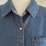 Girl Krazy Long Cotton Denim Button Down sz S Photo 1