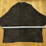Barefoot Dreams  Brown Ribbed Cozychic Lite Dolman sleeve Shrug Cardigan Photo 8