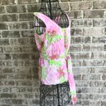 Lilly Pulitzer Sleeveless Silk Top Blouse Bimini Print Size O Pink Front… Photo 2