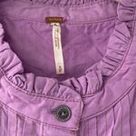 Free People  Annie Butterfly Bush Purple Pintuck Pleated Tunic Top Sz Small NWOT Photo 3
