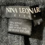 Nina Leonard Dress Wool Blend Grey Knit High-Rise Pant Size S Photo 3