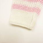Eddie Bauer NWOT cotton blend knit hoodie, pink & white stripes, Large Photo 9