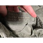 American Eagle  Green Super High-Rise Baggy Wide-Leg Cargo Pants Size 8L Photo 5