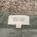 Miss Love NWT Women’s  Mid Rise Relaxed Fit Cargo Jeans Sage Green Size M Photo 1