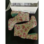 Betsey Johnson New Della Rhinestone Floral Ankle Boots 7 Photo 3
