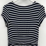 Boden Amelie Jersey Navy Blue White‎ Striped Short Sleeve Stretch Dress Size 6R Photo 6