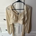 Windsor Cream Long Sleeve Crop Top Photo 0
