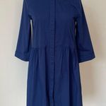 Tuckernuck Mini Royal Navy Blue Cotton Poplin 3/4 Shirt Dress R20620T EUC Size M Size M Photo 2