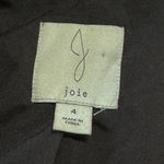 Joie  Womens Long Length Satin Crepe Unstructured Lined Blazer Black EUC 4 Small Photo 4