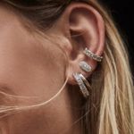 Kendra Scott Grayson White Crystal Rose Gold Stud Earrings with dust bag Photo 1