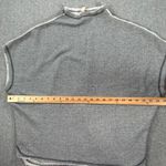Pilcro Funnel Neck Cut Off Pullover Womens Small Gray Terry Boxy Casual Pullover Photo 5