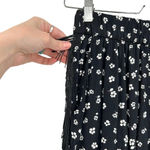 & Other Stories & Other Stories Pants High Waisted Fringe Pull-On Floral‎ Print Black Size US 2 Photo 5