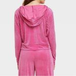 Colsie Pink Velour ribbed Hoodie soft comfy barbiecore Loungewear Y2k inspired Photo 2