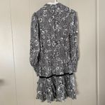 Forever 21  Black White Floral Ruffle Mini Dress • Long Sleeve • Smocked Waist • Photo 1