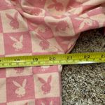 Playboy Pink Two-Tone Checkered Logo Long Sleeve Crop Top Sweatshirt Style Size Photo 8