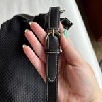 The Sak  Black Textured Classic Shoulder Bag Hobo Leather Canvas Purse Photo 4