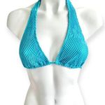 🔃Blue Crochet Bikini Swimsuit Top Size M Photo 0