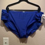 Time And Tru New Women’s Plus Royal Blue Mid Rise Bikini Bottoms 3X Photo 3