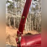 Gucci Vtg 60s 70s Red Leather Flap Shoulder Bag Purse Interlocking GG Monogram Photo 6