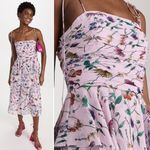 NWT AMUR Acacia Lilac Lily Wildflower Floral Tie Strap Ruffle Dress Size 14 Purple Photo 9