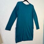 Lilla P Teal Green Long Sleeve Sweatshirt Tunic Dress Loose Fit Medium Lagenlook Photo 3