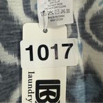 Laundry by Design NWT  Aztec Print Knit Tie-Front Poncho Women’s OS Blue Photo 7