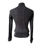 Lululemon Run Briskly 1/2 Zip Top Jacquard Black White Thumbhole, Sz 4 Photo 4