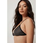 Urban Outfitters Out From Under Black Fishnet Rhinestone Bralette XL NEW Photo 6