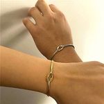 Boutique NEW Unisex‎ Couple White Gold Plated S925 Knot Bracelet 6-8” Photo 4