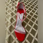 Alfani Shoes Ashton Red Sparkle Heels Size 10M 3 1/2” Heel Straps Photo 10