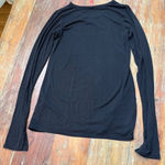 Spanx Women's  Black Long Sleeve Tee Medium Solid Basic Soft Photo 9
