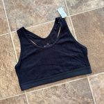 Aerie  Cozy Class Ribbed Knit Sports Bra True Black Size Large Photo 1