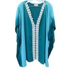 Beaches & Boho Size OSFM semi sheer beach cover Blue Photo 1