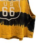 Forever 21 US 66 Graphic Tie Dye Crop muscle tee Small Black Yellow Photo 4