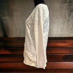 Cloth & Portrait Asymmetrical Cream Lace Accent Sweater Women's Small Boho Chic White Photo 2