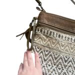 Myra‎ Bag Contentment 100% Cotton Leather Boho Crossbody Bag Purse Brown Photo 2