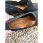 Lucky Brand Black Booties Womens Sz 8M Cutout Minimalist Small Heel Leather Photo 5