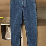 💕ROUJE💕 Raw Hem High Rise Button Fly Ankle Jeans ~ Blue 27 Photo 0