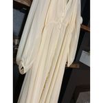 H&M  Cream Chiffon Maxi Boho Dress Large‎ Sheer Fairy Whimsgoth Romantic Flowing Photo 3