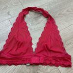 Free People  intimately free red lace halter bralette size medium Photo 1
