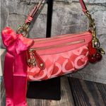 Coach PINK Y2K vintage shoulder Demi satin Canvas baguette Photo 0