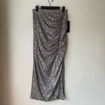 Wildfox Armidale Silver Sequin Side Slit Midi Skirt S NWT Photo 5