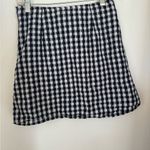 American Eagle  black gingham mini skirt size XS 91% cotton 9% linen Photo 3