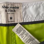 Abercrombie & Fitch  Lime Green Cargo Swimming Trunks/Shorts Tie front Sz Medium Photo 2