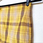 Daisy Street Yellow Plaid Wrap Front Skirt Size 4 Photo 1