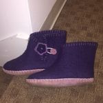 Purple Floral Clemente Wool Slipper Bootie Size 7 Photo 5