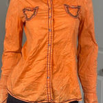 ROAR Signature Embroidered Rhinestone Pearl Snap Shirt Western Biker Sz Large Photo 0