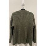 American Eagle Slouchy Long Cardigan Open Knit Sweater Olive Green Photo 3