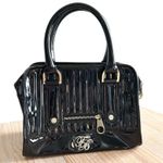 Ted Baker NEW Woody Mini Bowler Top Handle Bag Black Faux Leather Photo 0